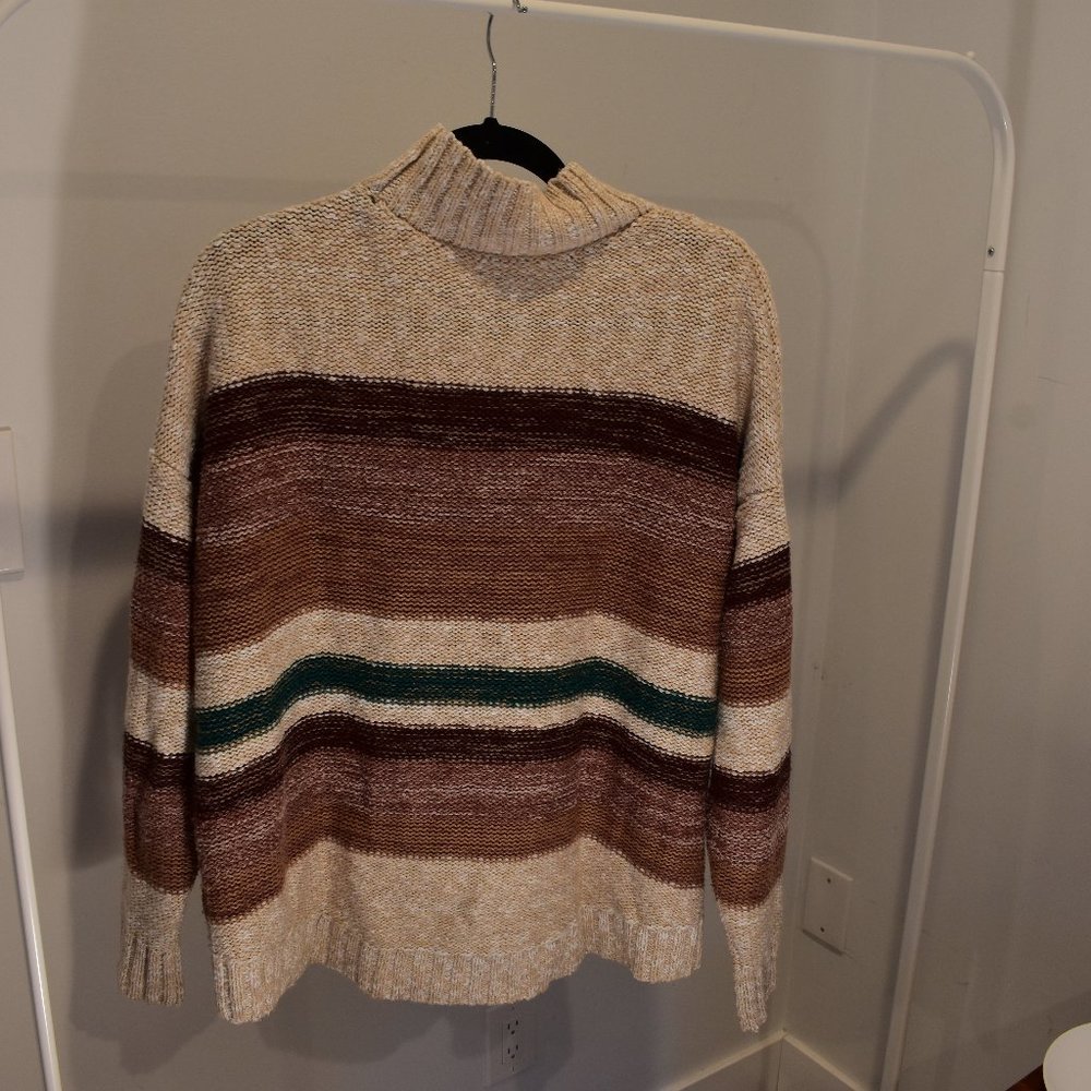 Melrose and Market Oversized striped cozy sweater
